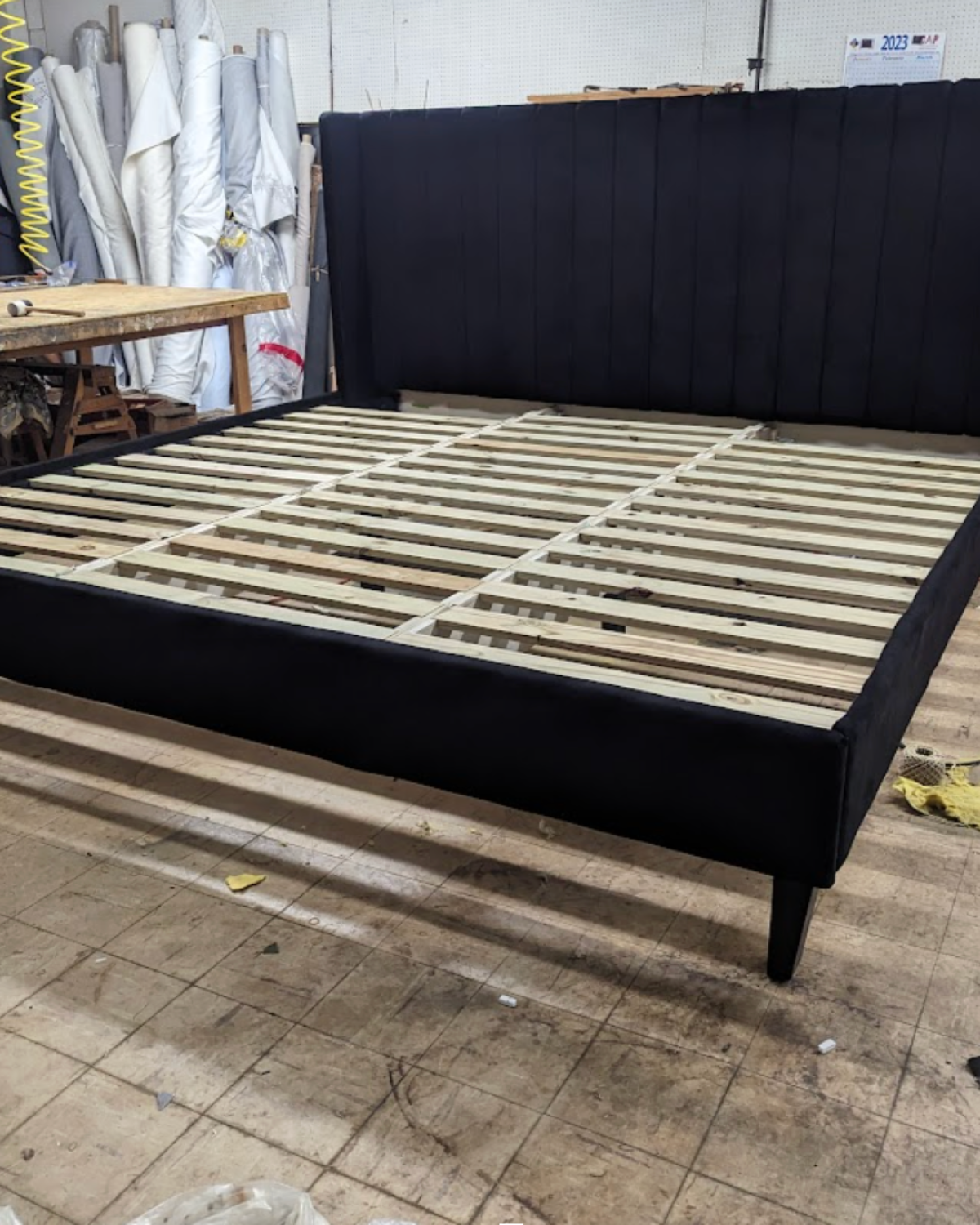 birch headboard with wings