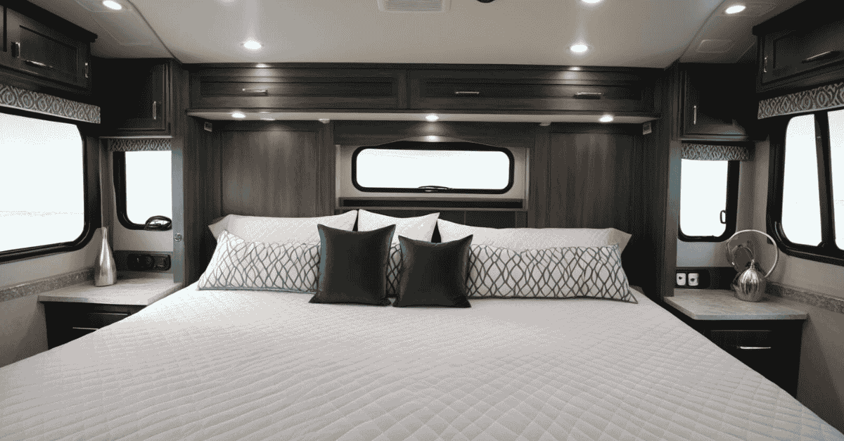 rv and camper mattress bed and mattress in rv